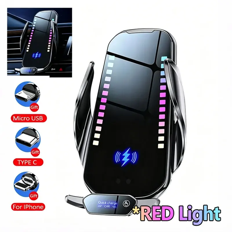 

Магнитное беспроводное зарядное устройство для автомобиля, держатель для телефона, крепление для iPhone 17-12, Samsung, Xiaomi, инфракрасная индукционная станция быстрой зарядки для автомобиля
