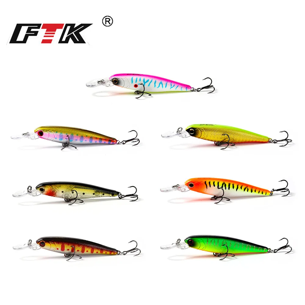 

FTK Lure Kit 7.5cm 8g Hard Fishing Lure Set Swimbaits Bass Crankbaits Bait Floating Wobblers for Pike Minnow Lure Fishing Tackle