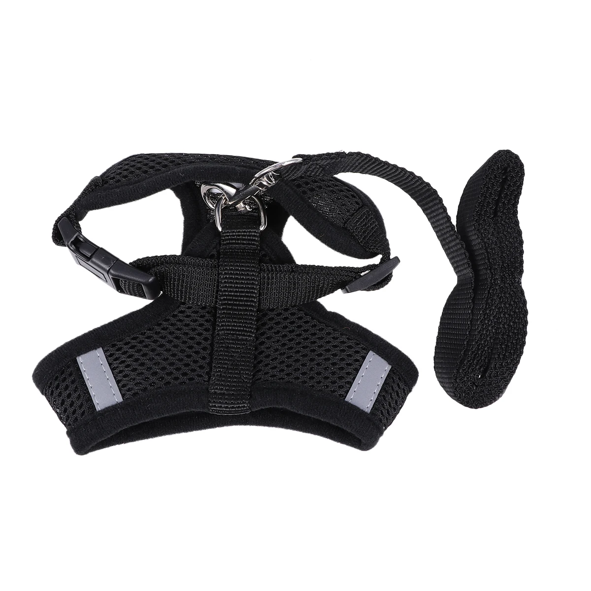 

Adjustable Mesh Dog Harness Vest Breathable Cooling Sling Pet Supplies For Small Medium Puppies Black Size S Pet Vest Dog