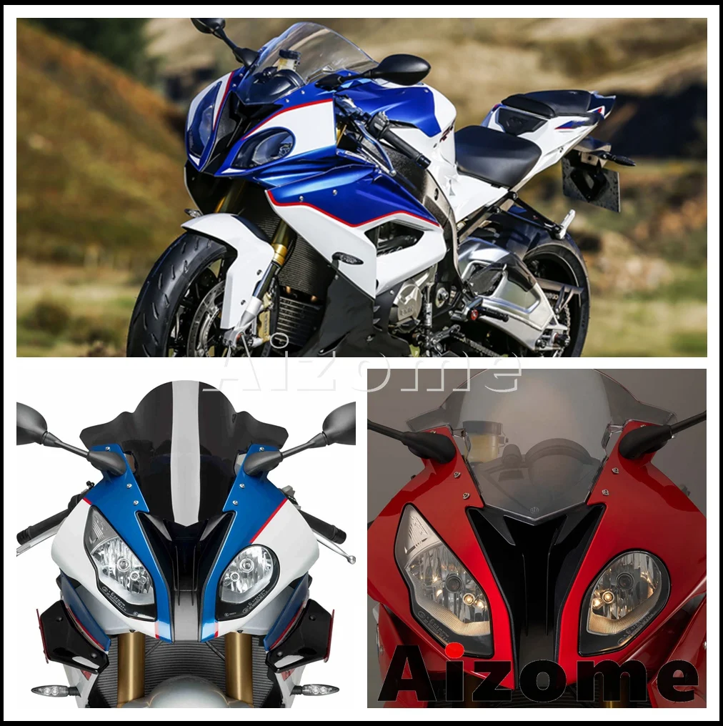 Motorcycle Front LED Headlights E4-mark Head Lights Replacment Angel Eye Kits Black For BMW S1000RR S1000 RR S 1000RR 2015-2018