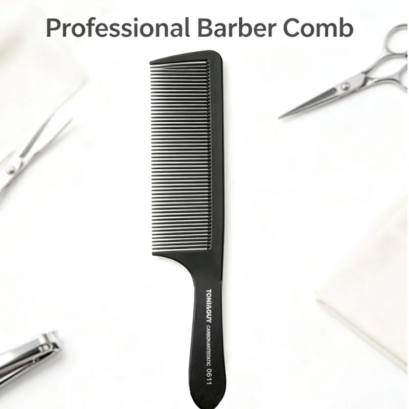Black Flattop Hair Cutting Comb for Barber Professional Hairs Comb Brushes for Hair Fine Professional Hair Comb SZI21