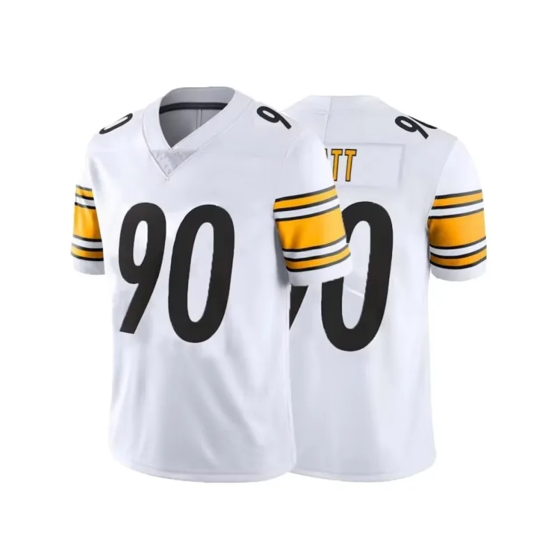 American Football Jersey Letter Embroidered Pittsburgh Soccer Uniform Men ClothingTrend Classic Breathable Training Wear T-Shirt