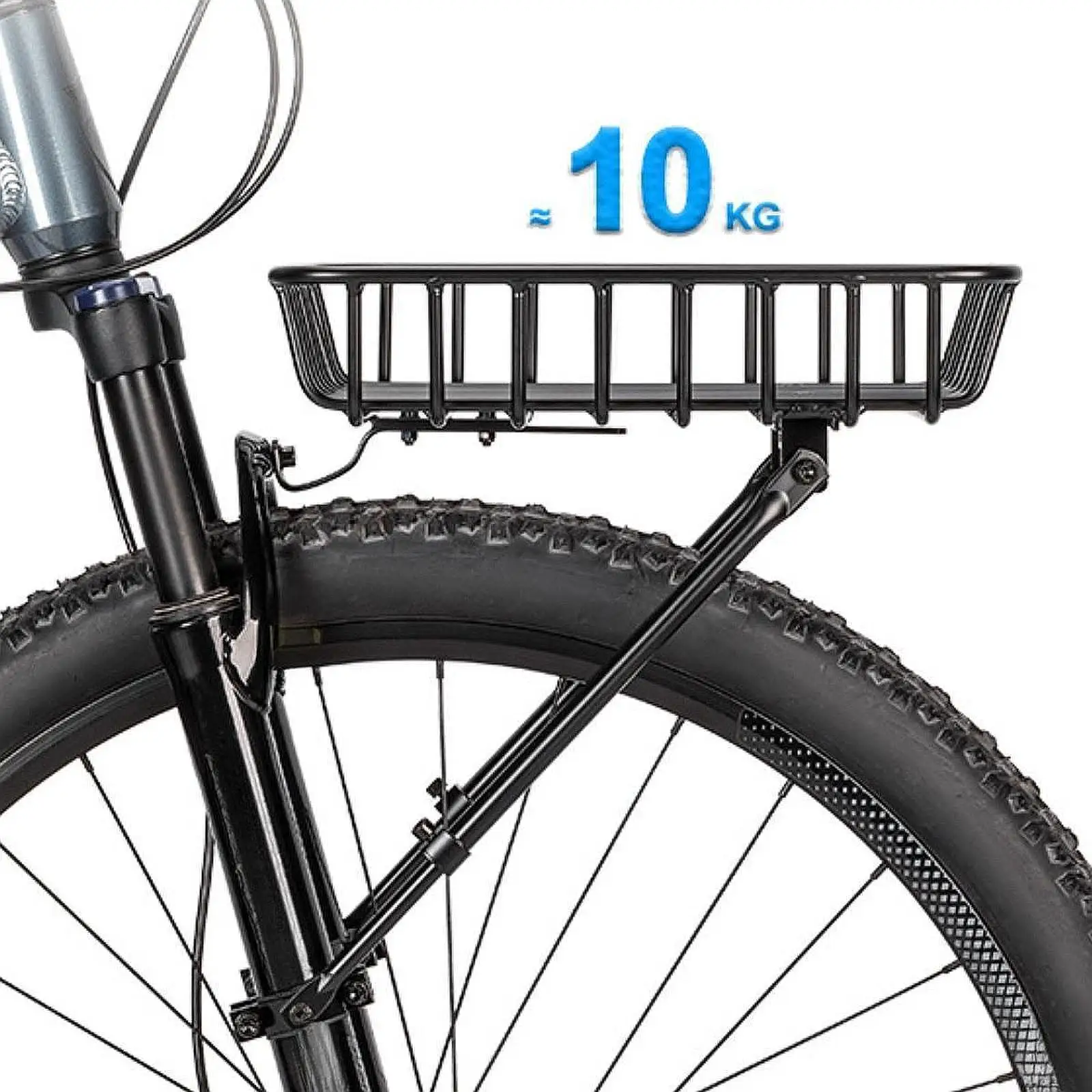 

Корзина для хранения велосипедов, передняя корзина для велосипеда, сменная металлическая легко собираемая грузовая стойка для горного велосипеда
