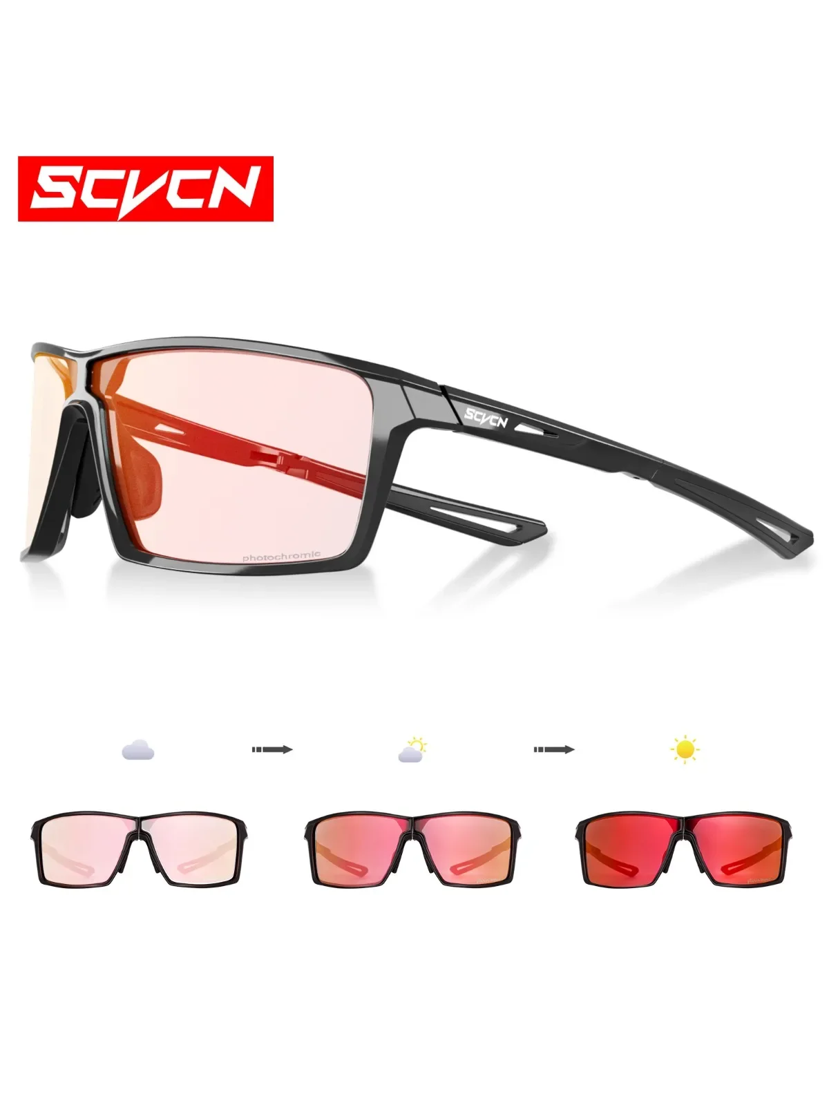 AliExpress SCVCN Scvcn Portable Folding Sunglasses with Photochromic Cycling Glasses Bike Bicycle Men Women Sports Goggles MTB Racing UV400