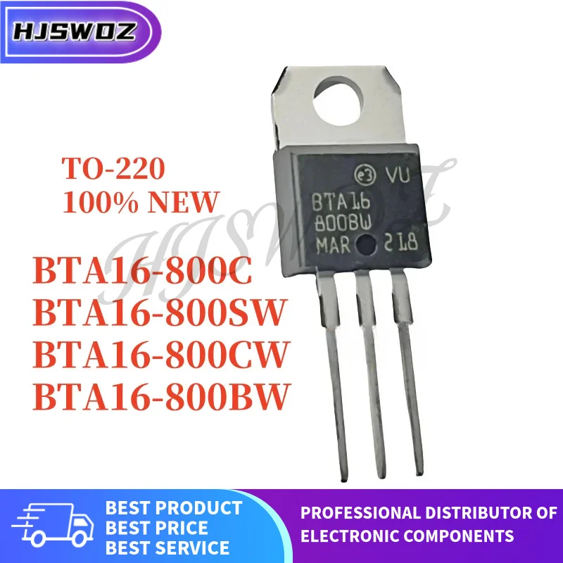 10 قطعة العلامة التجارية الجديدة BTA16-800C BTA16-800BW BTA16-800CW BTA16-800SW BTA16 TO-220 الترانزستور عالية الطاقة في المخزون