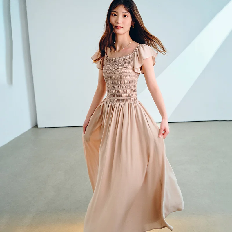 

Zhao Lusi's Same Style Slim and Slim Body 23 New Small and High Grade Feeling Pulling Waist Dress