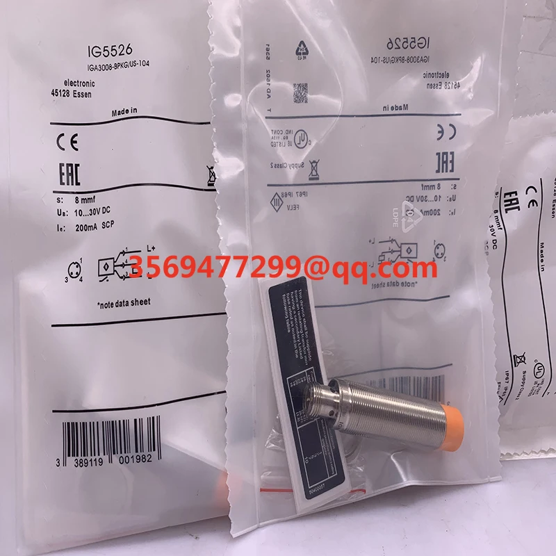 Novo estoque IG5526 IGA3008-BPKG/US-104 sensor de interruptor de proximidade