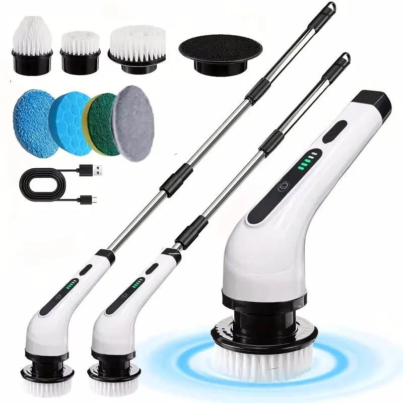 Épurateur électrique 9 en 1, brosse de nettoyage portative, épurateur électrique, cordon d'épurateur électrique