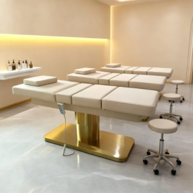 Electric beauty bed Beauty micro folding  Beauty salon special tattoo Rotating multi-functional chiropractic
