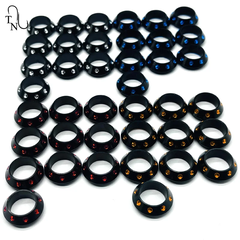 TN35 Rod Building Aluminum Rings Decorative Ring Trim Ring For Winding Check DIY Fishing Rod Aluminum Part Repair Accessory