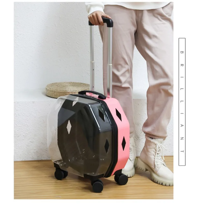 

Outdoor Pet Luggage Cat Shoulders Backpack Suitcase Large Capacity Breathable Luggage for Puppies Portable Pet Box for Going Out