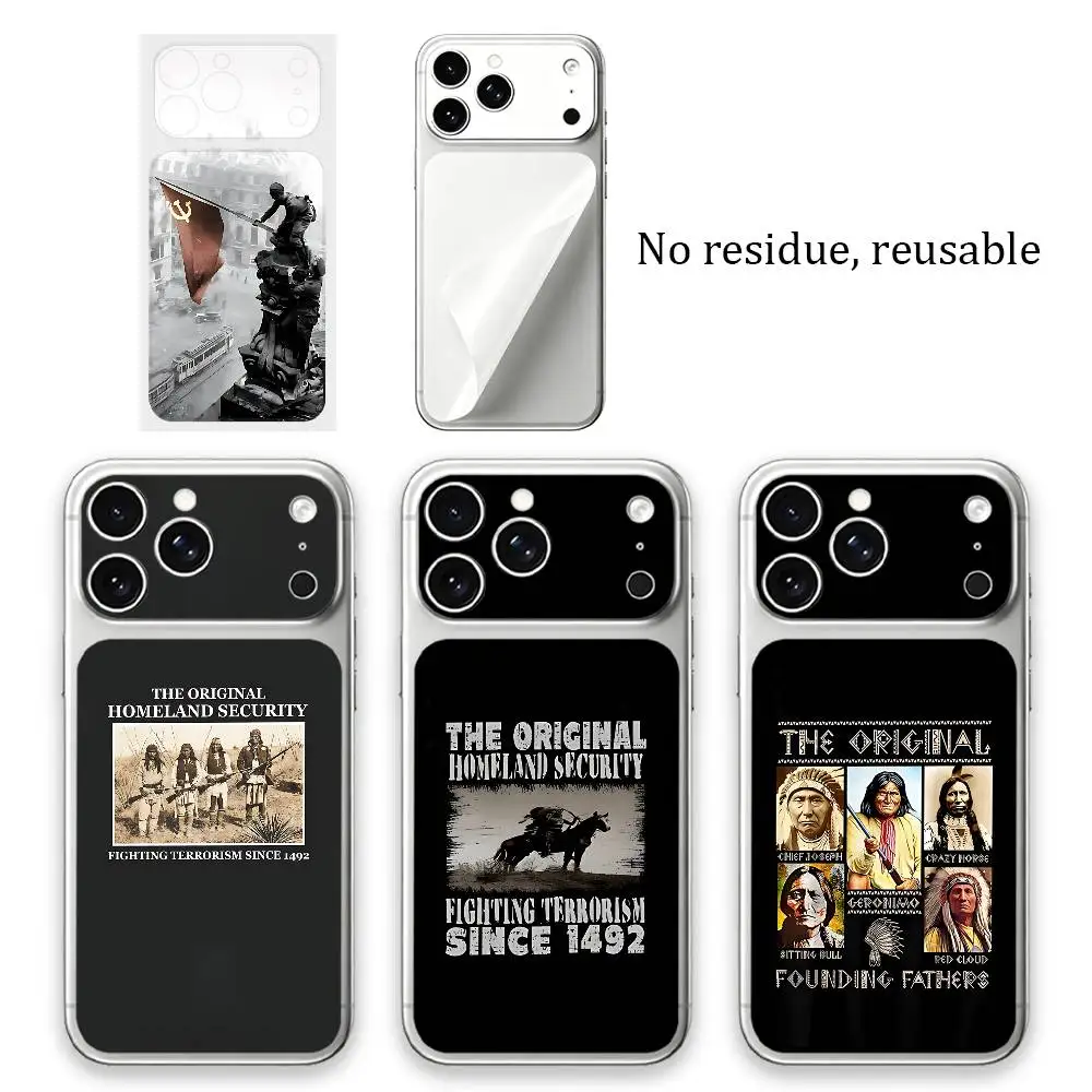 

Fighting Terrorism Since 1492 Back Skin Sticker For iPhone 17 Pro Max Anti-Scratch Rear Protective Film