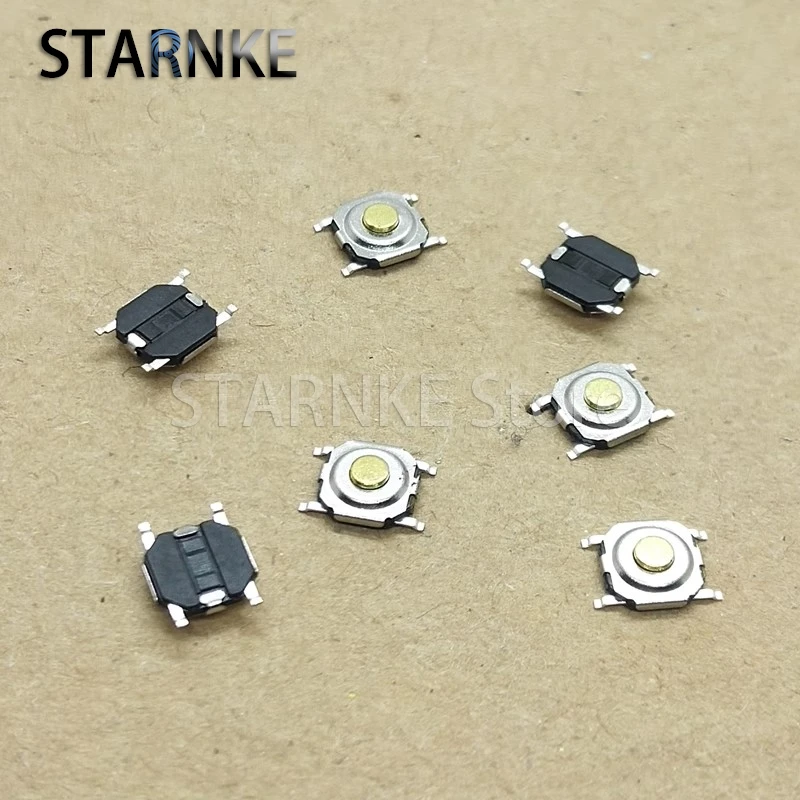 100PCS 4*4*1.6 SMD 4Pins Tactile Tact Switch Waterproof And Dustproof Copper Head Push Button Micro Switch 4X4X1.6MM