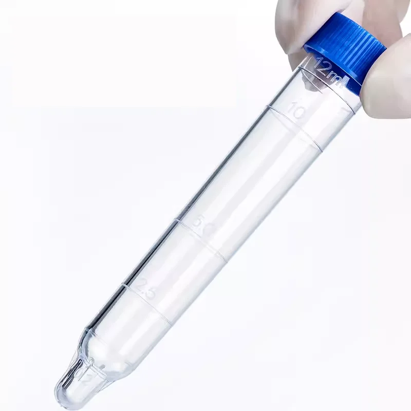 

Urine sediment test tube screw mouth 12ml physical examination urine test special scale transparent test tube