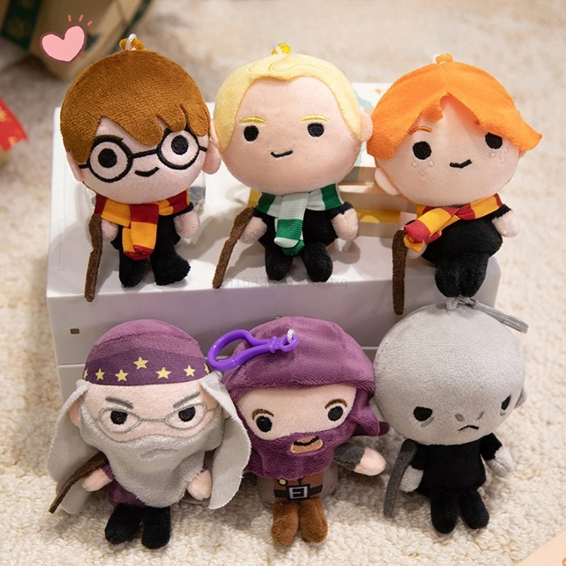 Peluche da Collezione 12cm Harry Potter: Ron, Dumbledore, Hagrid, Malfoy, Lord Voldemort - Ciondolo per Borsa Anime, Regalo