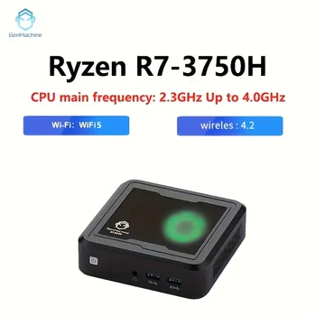GenMachine Nowy Mini PC AMD Ryzen 7 3750H CPU Windows 10/11 DDR4 Ren3000 3750H Desktop USB WIFI 5 1000M AMD NUC Komputer do gier