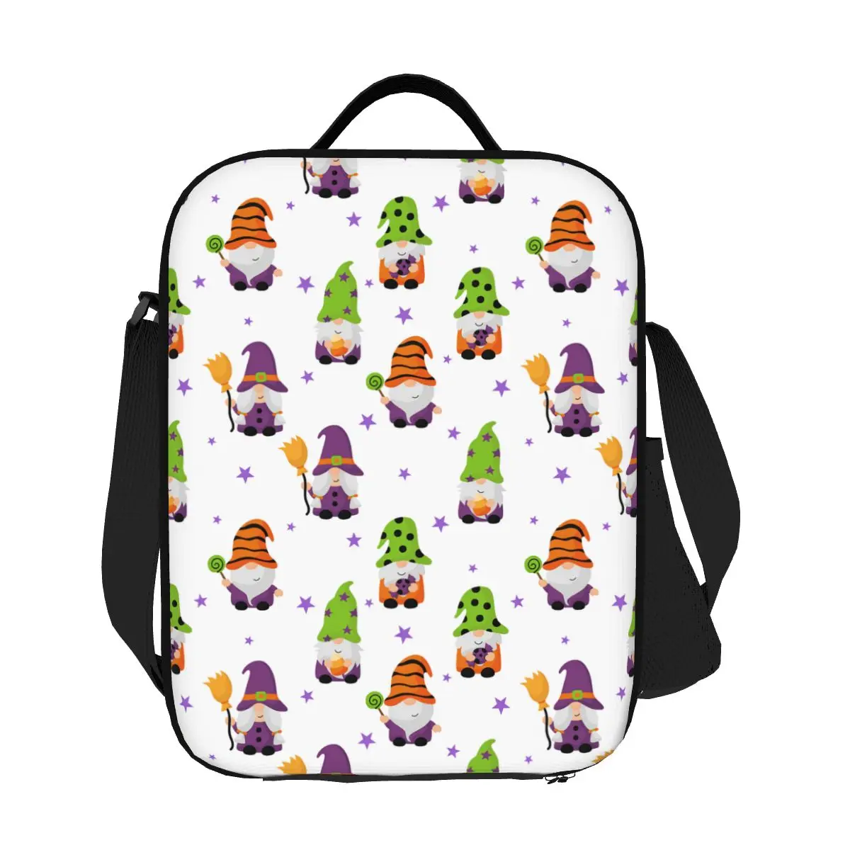 Cute Halloween Gnomes Insulated Lunch Bag for Women Cooler Thermal Lunch Box Office Picnic Travel