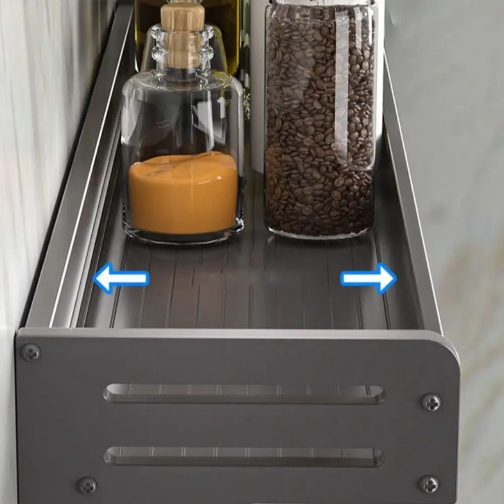 

30/40 см кухонная полка для хранения, экономия места с крючком для хранения бутылок с приправами, алюминиевая полка для посуды, полка для приправ, кухонное использование