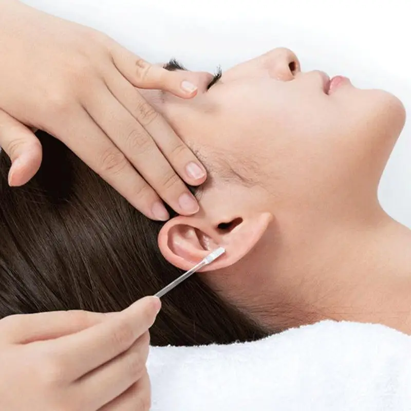 

24 шт./упаковка, силиконовые липкие палочки для удаления ушной серы, одноразовые клейкие очистители для ушей S/L для детей и взрослых