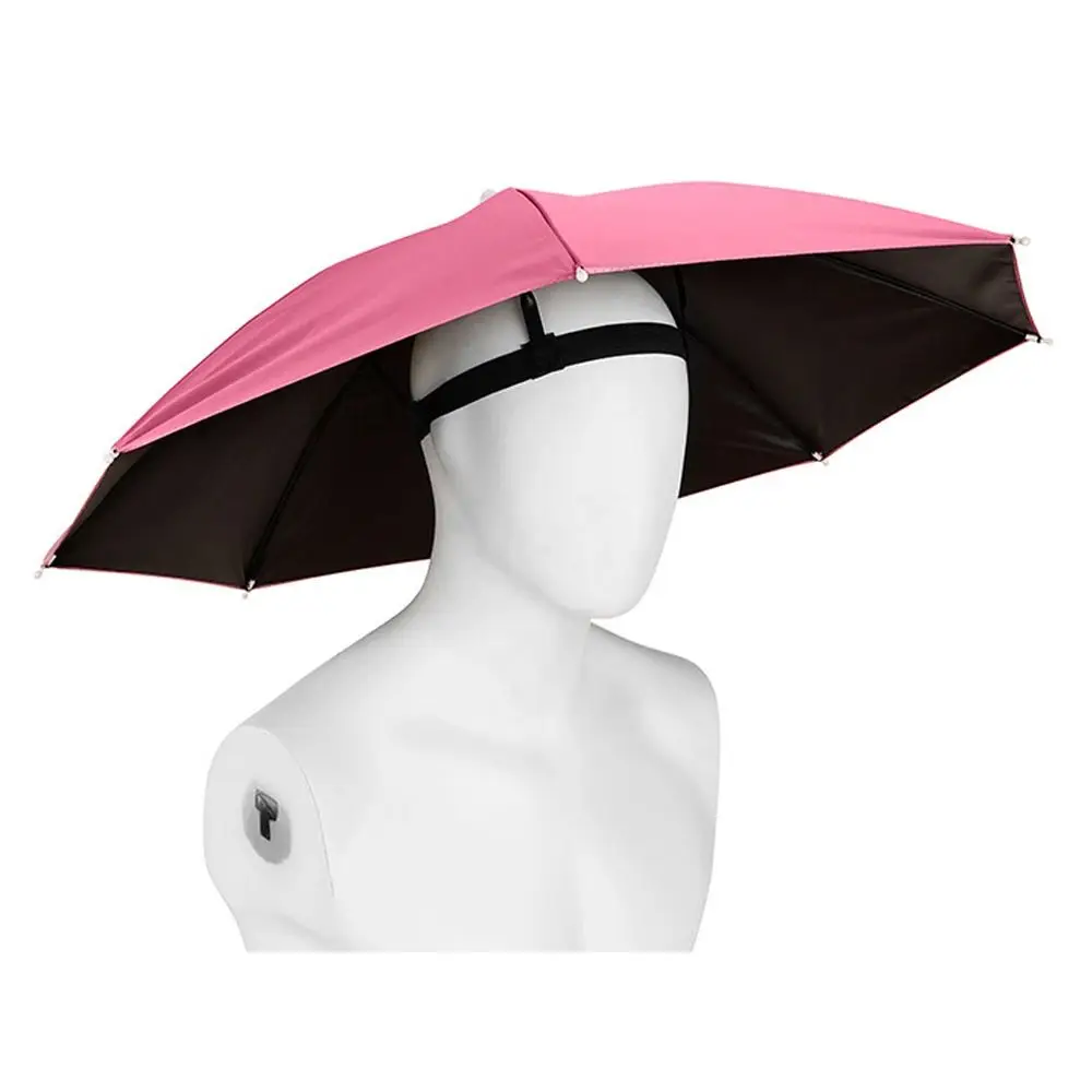 Outdoor Foldable Head Umbrella Hat Windproof Fishing Head Wearing Sunshade  Rain Gear Portable Umbrella Camping Beach Head Hats - AliExpress 15