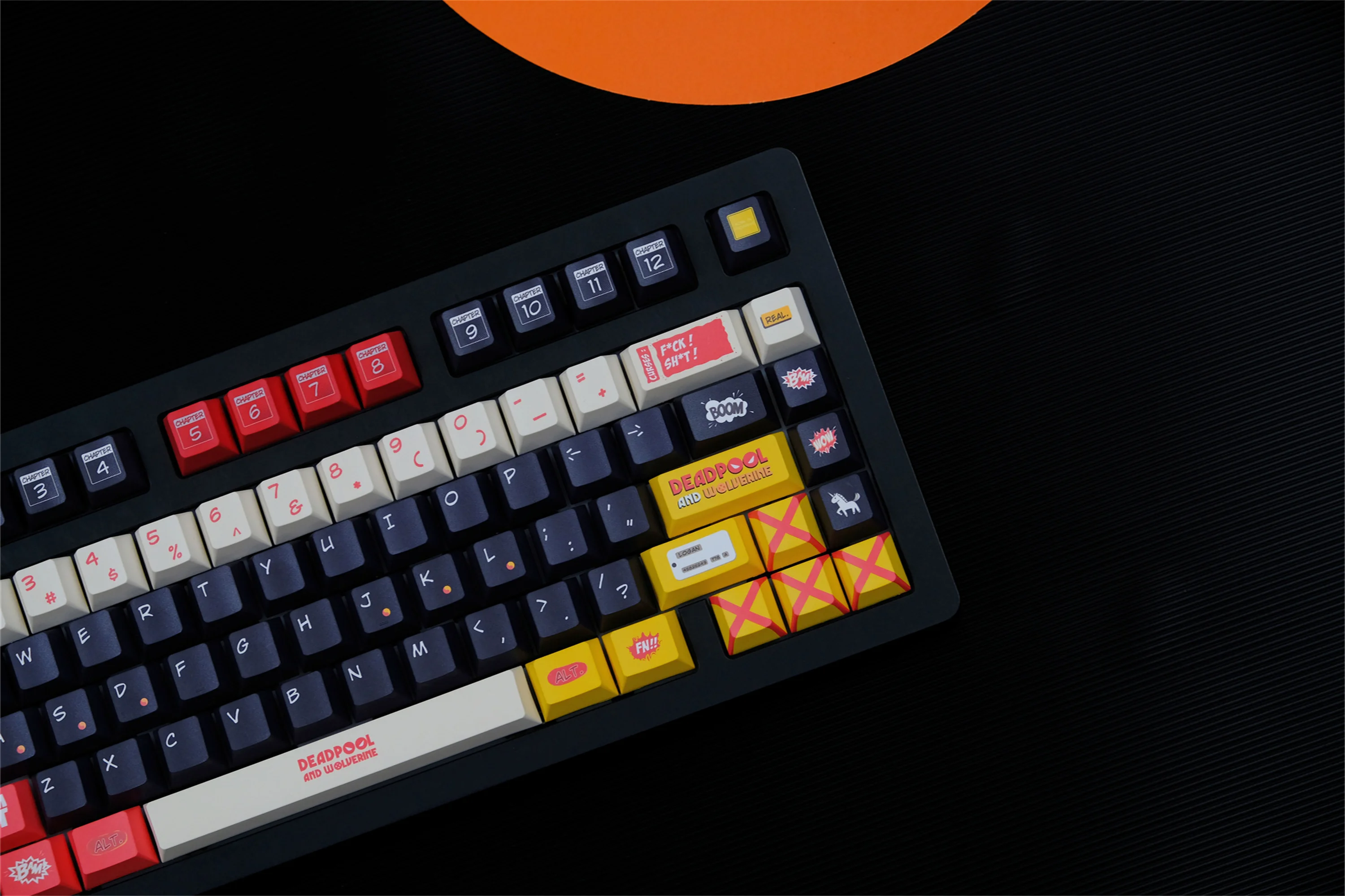 Deadpool Wolverine Keycaps 151 키 PBT 소재 CHERRY 프로필 DYE-SUB CHERRY MX 스위치 기계식 키보드 용 맞춤형