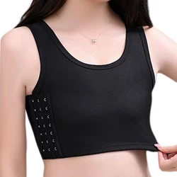 Women Vest Breathable Chest Breast Binder Side Buckle Short Vest Tops Binder Underwear Tank Tops Wireless Chest Wrap Bandage