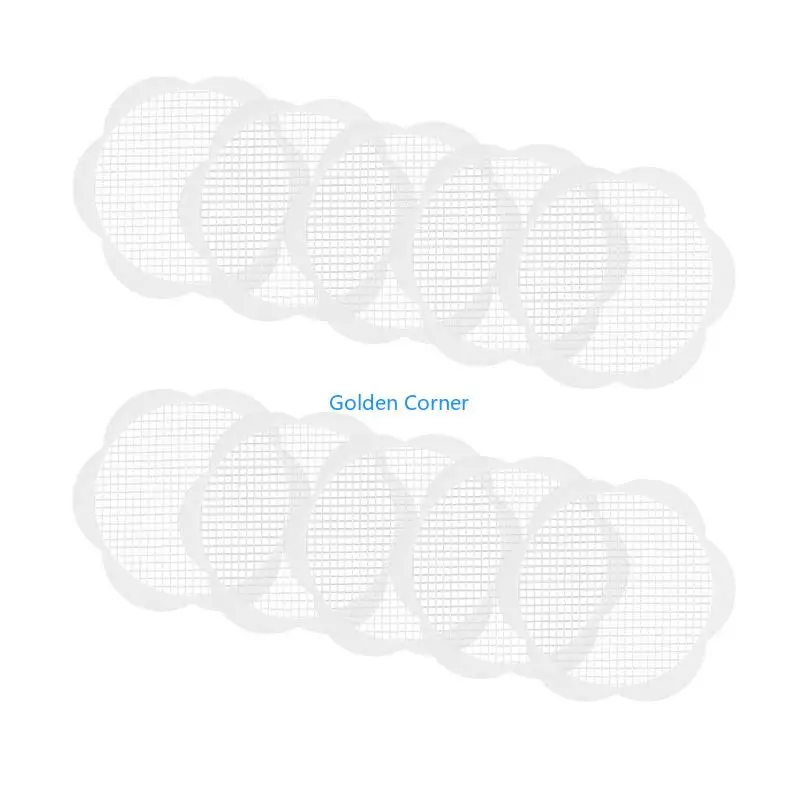 

E15D 10pc Disposables Shower Drain Hair Catcher Mesh Stickers for Floor Drain Bathtub