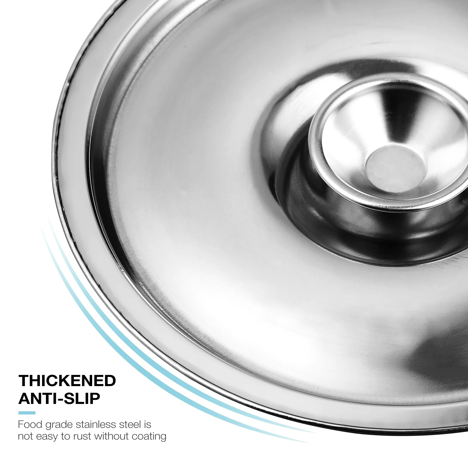 غطاء أوعية من الستانليس ستيل صغير عالمي مناسب للمقالي والصحون والتوابل واستبدال تجهيزات المطابخ المقاومة للصدأ