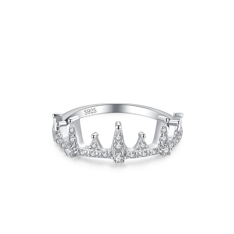 S925 Sterling Silver Niche Design Feeling, Crown Ring, Female Fashion Personality, Ring Sentiment