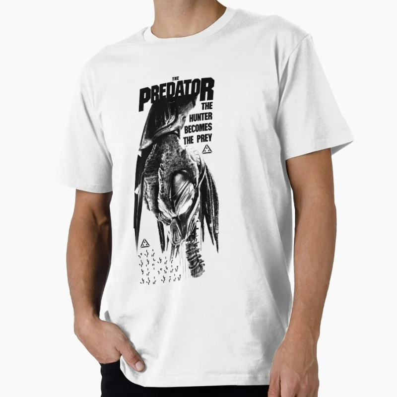 

Predator the hunter is the prey Space Monster Alien Warrior Gift T shirt Retro Sci-Fi Horror Graphic Clothes All size Tops S-6XL