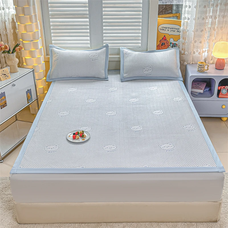 Cooling summer mat cover sets Washable Cotton sleeping cold bed pad 3D Beads cool mattress cover with pillowcase Bed protector