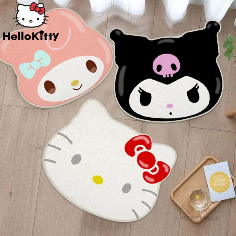 

Sanrio Cartoon Kuromi Home Decorative Carpet Bathroom Entrance Water Absorbent Non Slip Foot Cushion Bedroom Cute Floor Carpets