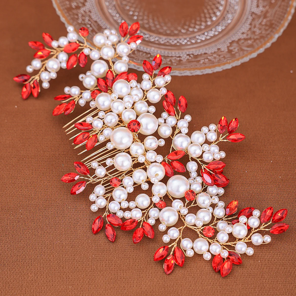 Wedding Alloy Pearl Hair Comb Jewelry Girls Handmade Hairpin Hair Comb Bridal Tiaras Wedding Hair Accessory Jewelry Gift