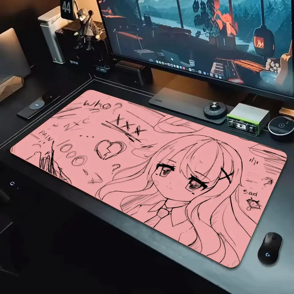 

Game White Anime Gril Mouse Pad XXL Large Mouse Pad, Smooth Surface for Gaming, Non-Slip, Comfortable Desk Mat