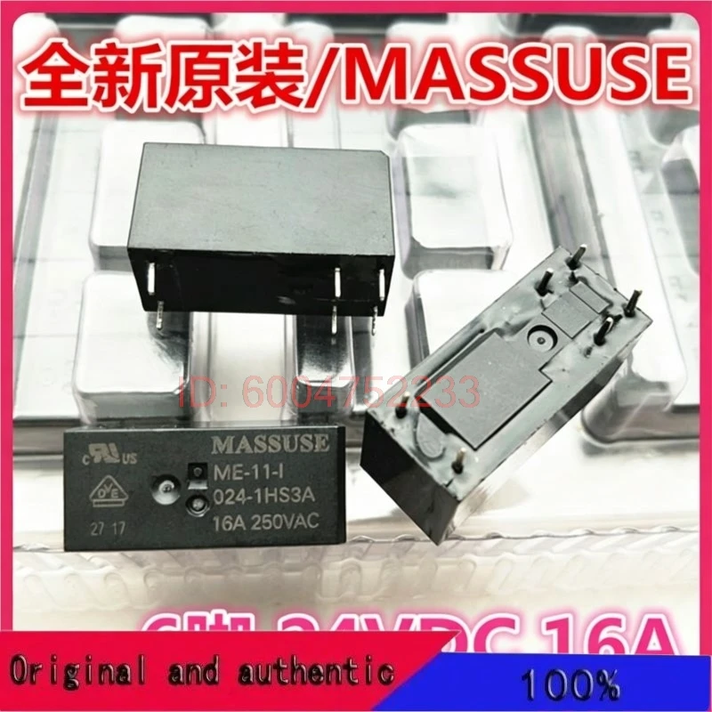 5PCS ME-11-I  MASSUSE  ME-11-1 024-1HS3A 6 16A 24VDC Original genuine product;;;;Company stock