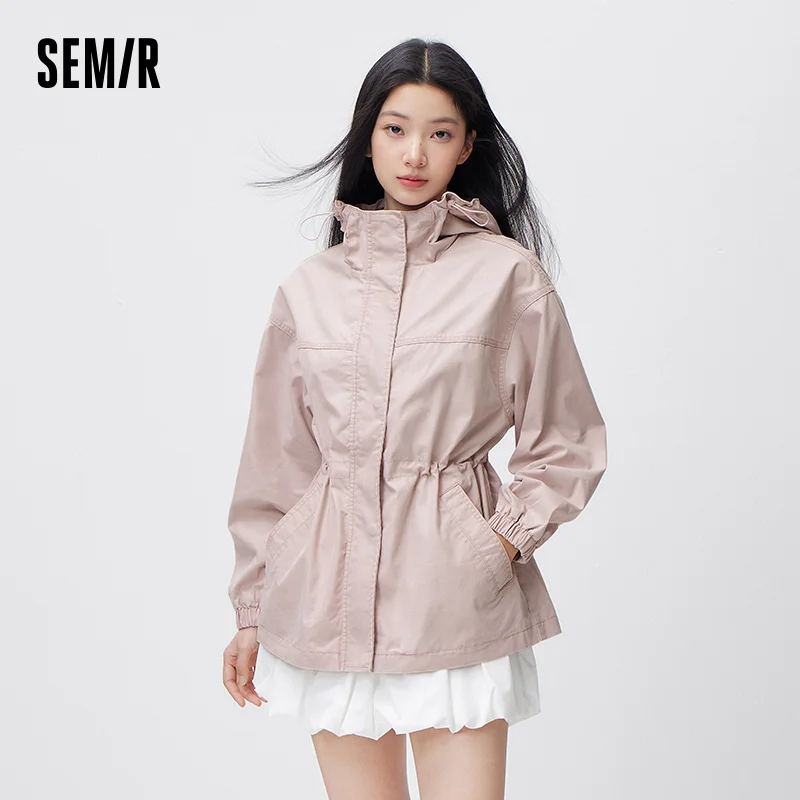 Women's Retro Denim Jacket - Casual Loose Fit with Cinched Waist