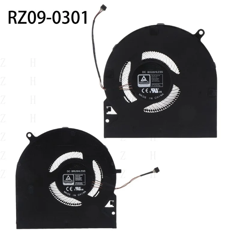 ZZZZ   Replacement Laptop Cooling Fan 5V 4pin Radiator for 15 RZ09-0301