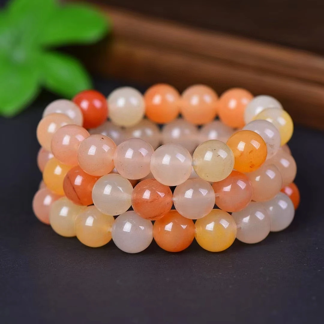 Hetian Jade Seda Dourada Cadeia Mão, Natural Multi-Cores Pulseira de Pedra, Pulseiras de Pedras Preciosas Femininas, Amuleto Encantos Jóias