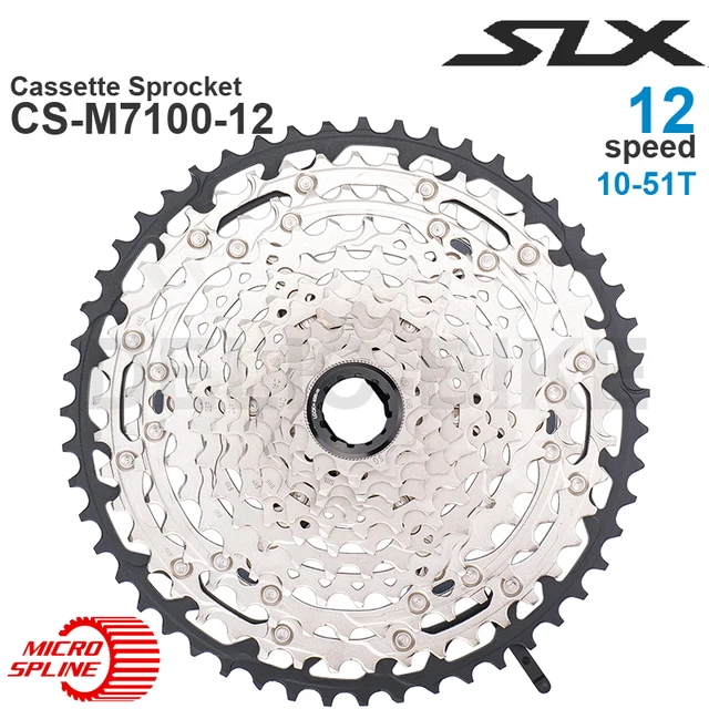 Shimano SLX M7100 12v MTB Cassette Sprocket CS-M7100-12 12-Speed 10-45T, 10-51T Oryginalne części