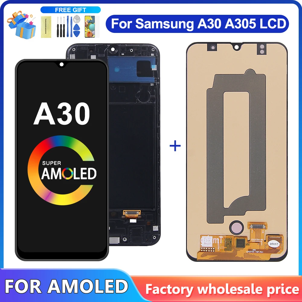 Per Samsung Galaxy A30 Display LCD Touch Screen Digitizer Assembly per Samsung Galaxy A30 A305/DS A305F A305FD A305A schermo LCD