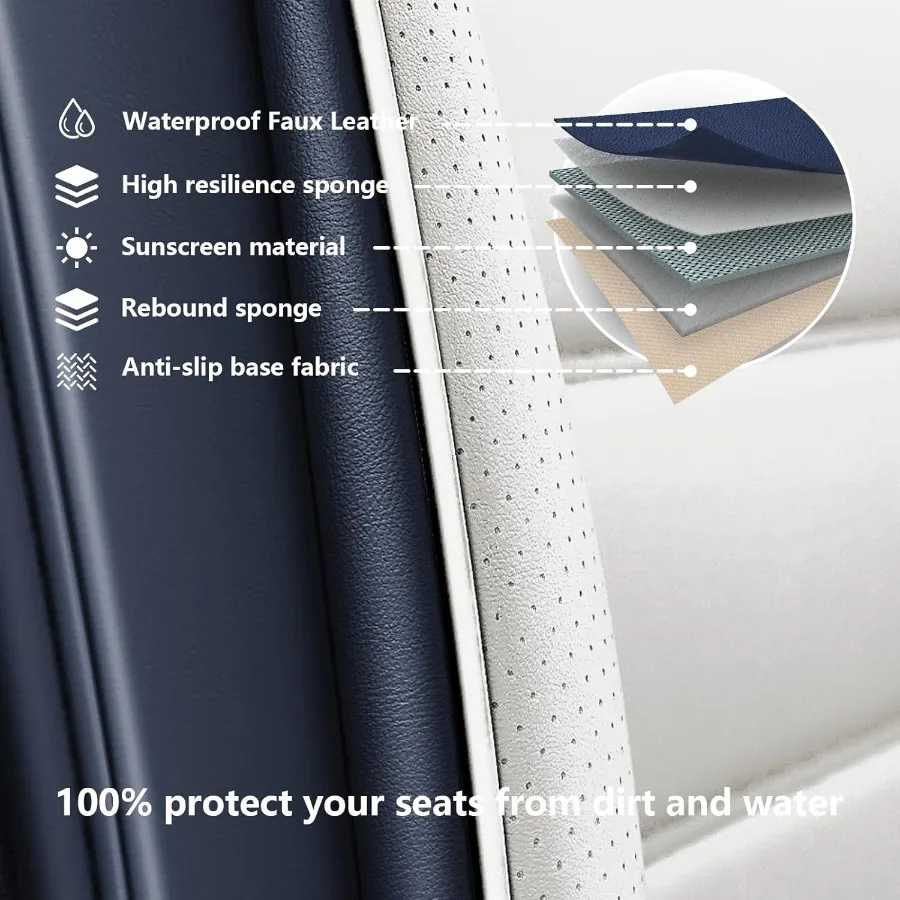 Cocok untuk Sarung Jok Subaru Crosstrek 20162026 Sarung Jok Kulit Premium Tahan Air Tahan Noda Pelindung Jok Cakupan Penuh