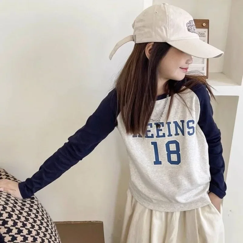 Printing Elementary Student Girl Clothes Spring Autumn Kids Shirt Teenage Girls 10 12 Years Children's T-shirts Clothing T-shirt