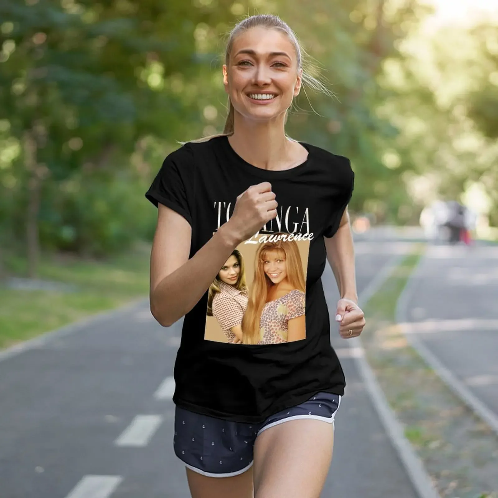 Topanga-ヴィンテージの女性用Tシャツ,半袖トップ,90年代スタイル,韓国のファッション,女性用トレーニングシャツ