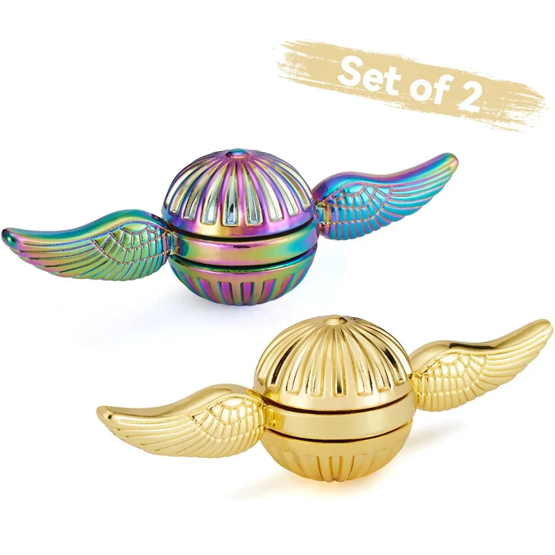 2개입 클래식 핑거팁 자이로 스트레스 해소 손가락 장난감 핸드 피젯 스피너 멋진 장난감 어린이 불안 ADHD 자폐증 선물