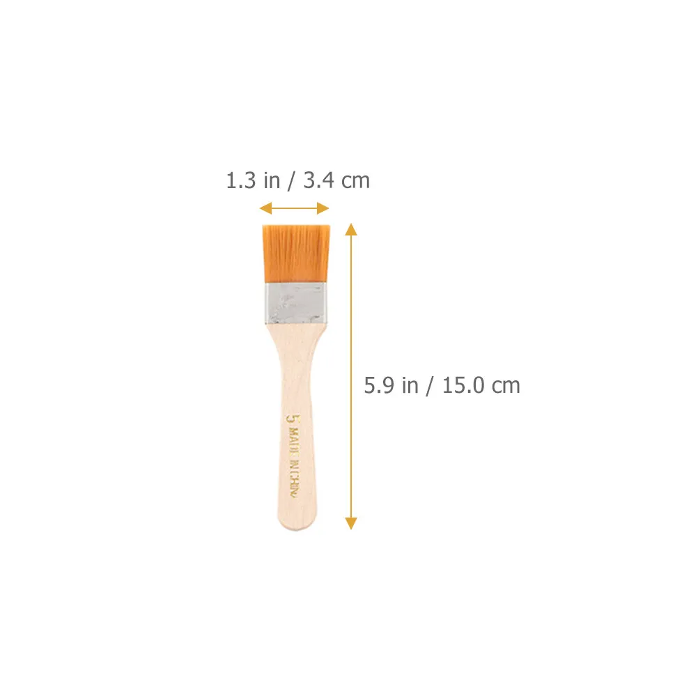 12Pcs Professional Nylon Paint Brush Set Flat Tip Wooden Handle Lightweight Easy Clean for Art Painting Staining Varnish Acrylic