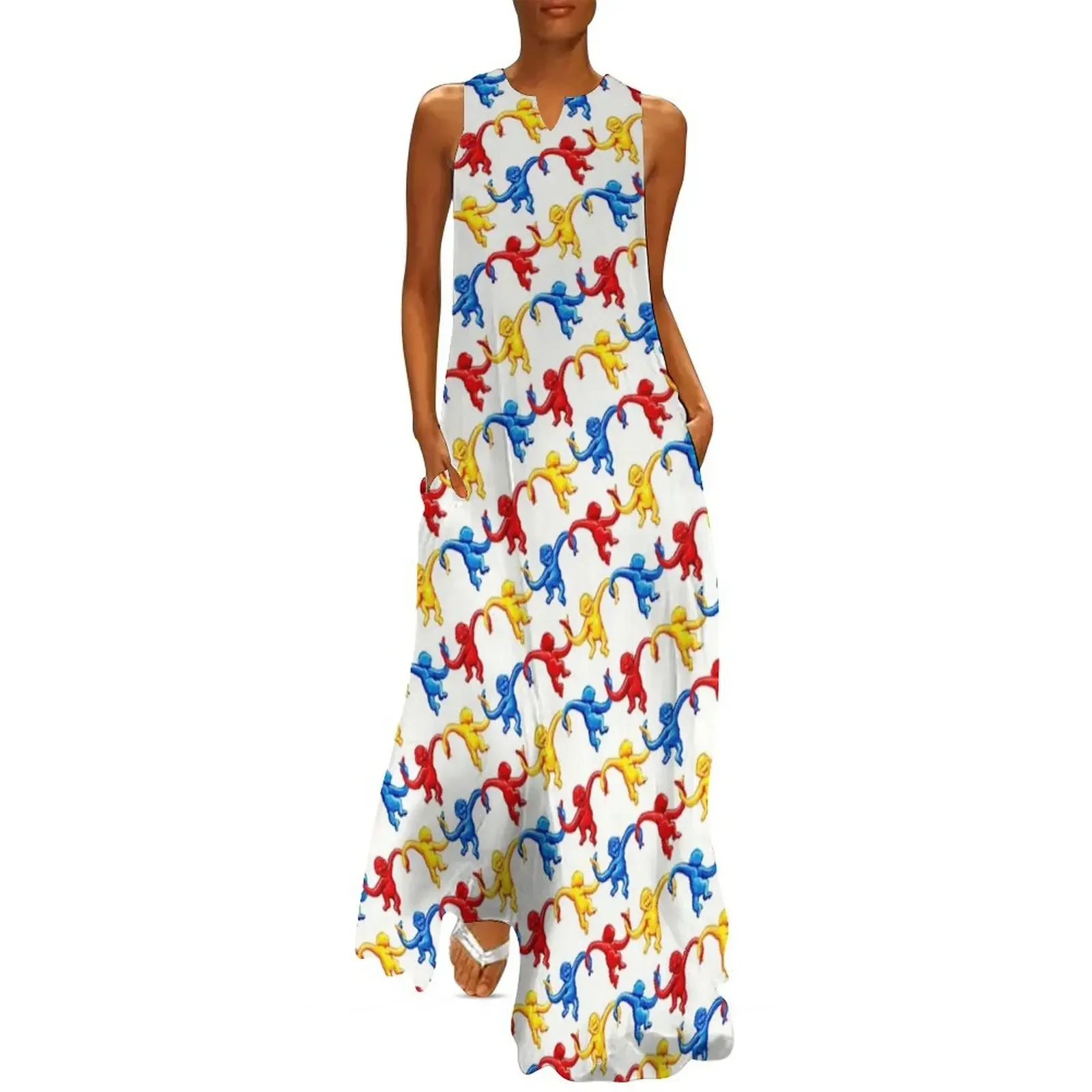 

Barrel of Monkeys Pattern Long Dress ceremony dresses summer women's dress 2025 dress party night