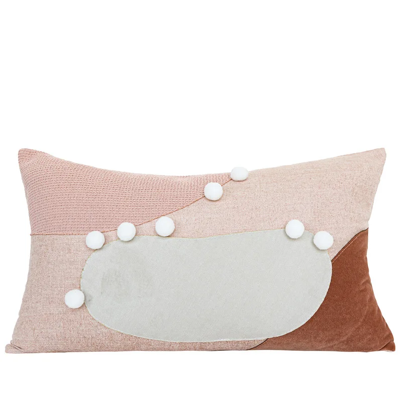 30X50/45X45/50X50CM Pink Throw Pillow Cover Simple Versatile Homestay Waist Cushion Cover Decor Home Decorative Pillowcase