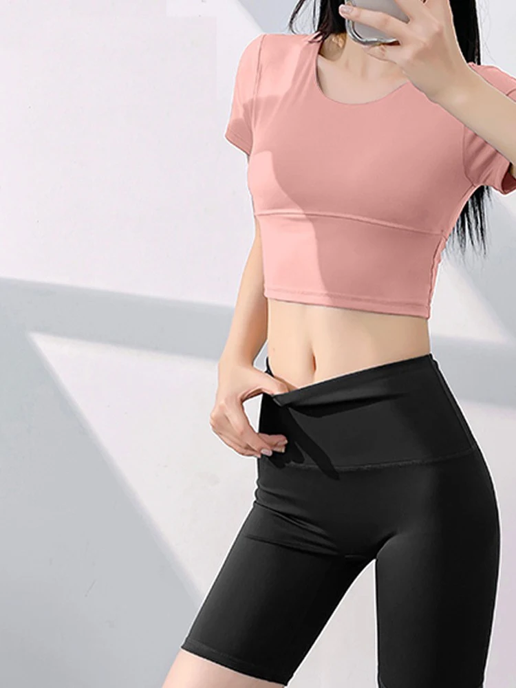 Sports Shorts Women Summer Fitness Shorts High Waist Stretch Comfortable Quick Dry Gym Exercise Tights Hip Yoga Tights Woman