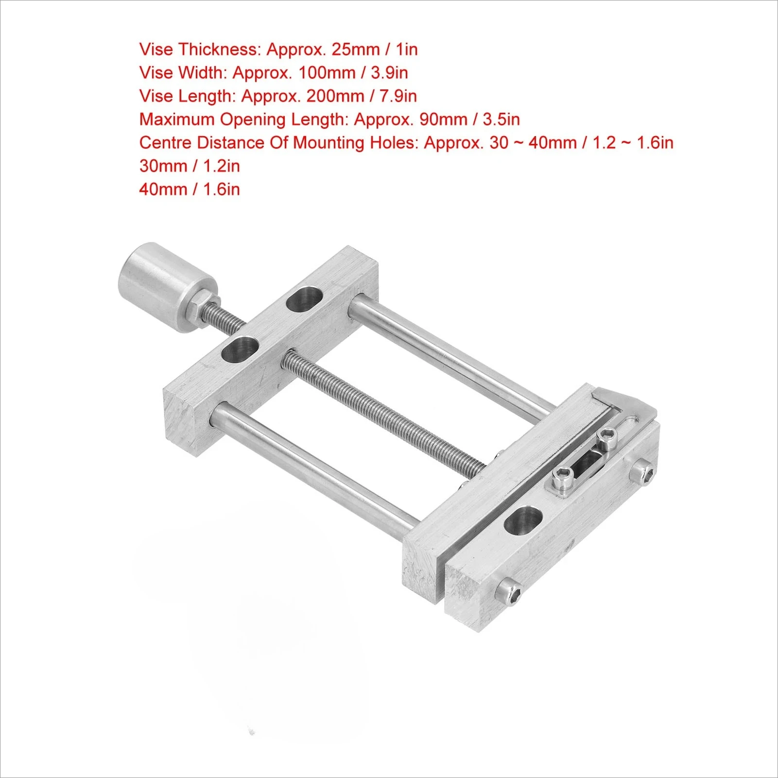 Drill Press Vise Tool Flat Vise Mini Clamp Metal Table Drill Press Vice Tool with Hex Wrench for Woodworking Mini Flat Clamp