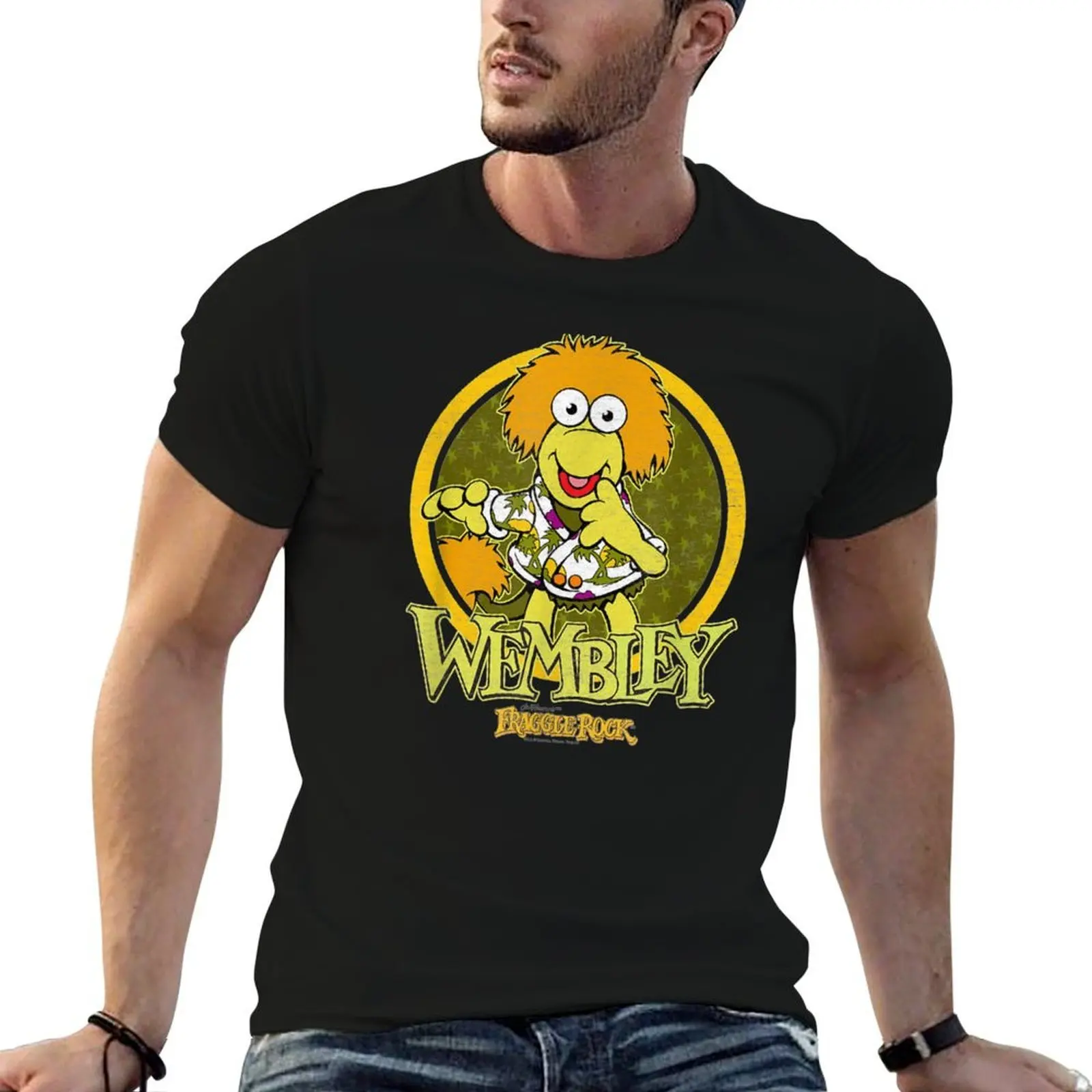 Fraggle Rock Wembley T-Shirt blue archive essential t shirt mens graphic t-shirts big and tall